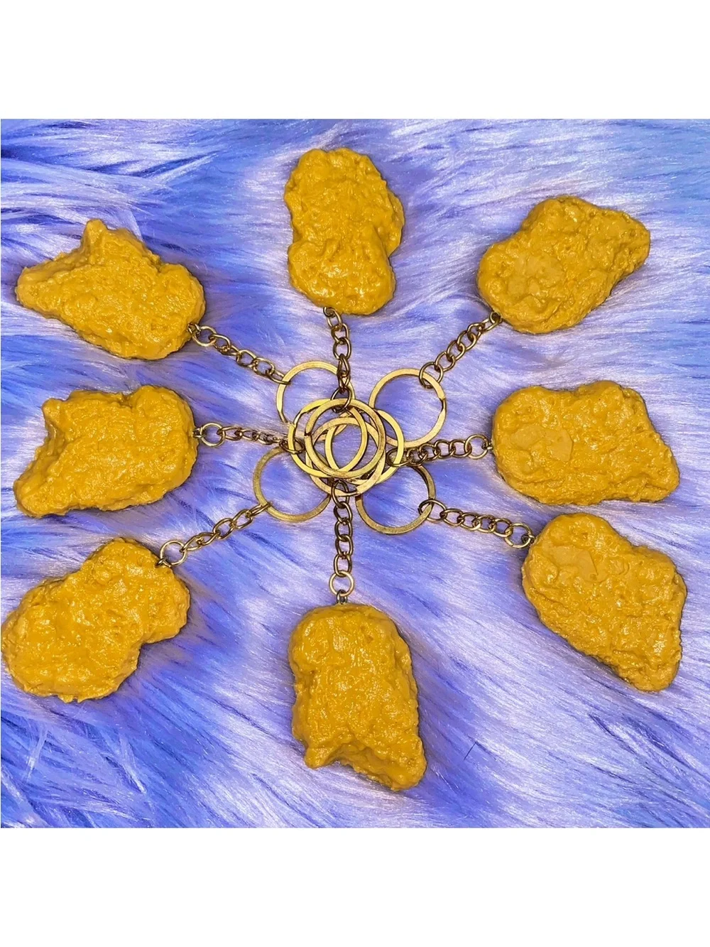 Chicken Nugget Keychain Charm - Women Accessories